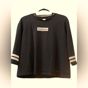 bossini Black & White  ‘hellooo’ crewneck t-shirt